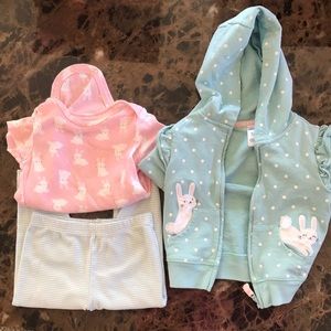 Carters 3-Piece Bunny Little Jacket Set